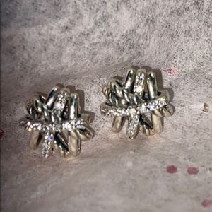 David Yurman Crossover Diamond Earrings!